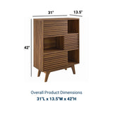 Modern Render Three Tier Display Floor Stand Cabinet - Book Matched  Open Shelf Cabinet - BUILDMYPLACE