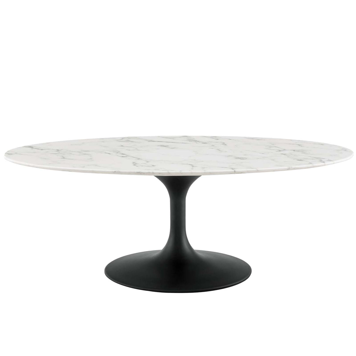 Lippa 48" Oval - Shaped Artificial Marble Top Coffee Table -  Dining Table - BUILDMYPLACE
