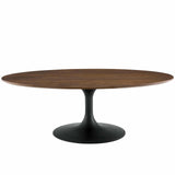 Lippa 48"Oval Top Coffee Table - Metal Tapered Base Dining Table