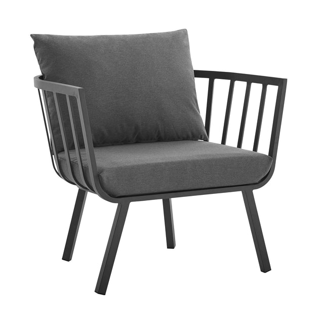 Riverside Outdoor Patio Aluminum Armchair - BUILDMYPLACE