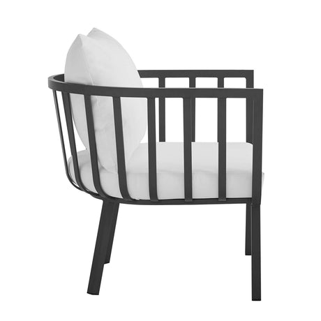 Riverside Outdoor Patio Aluminum Armchair - BUILDMYPLACE