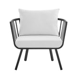 Riverside Outdoor Patio Aluminum Armchair - BUILDMYPLACE
