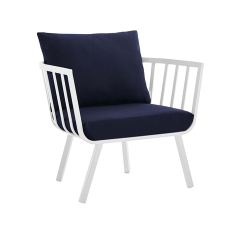 Riverside Outdoor Patio Aluminum Armchair - BUILDMYPLACE