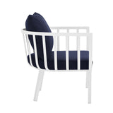 Riverside Outdoor Patio Aluminum Armchair - BUILDMYPLACE