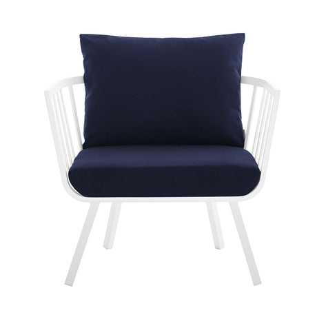 Riverside Outdoor Patio Aluminum Armchair - BUILDMYPLACE