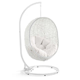 Terrace Egg Shape Hammock Chair With Hanging Kits & Stand - In Multicolor Cushions