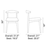 Mid - Century Modern Tracy Dining Side Chair - End Table Side Chair - BUILDMYPLACE