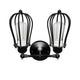 Steel Birdcage Wall Sconce Lighting Fixtures, Matte Black Finish, E26 Base, UL Listed, 3 Years Warranty