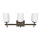 Brushed Nickel Bathroom Light Fixtures with Opal Glass Shades, Wall Mount, 4000K (Cool White), Vanity Lighting, ETL Listed, Cylinder Shape Bath Bar Light