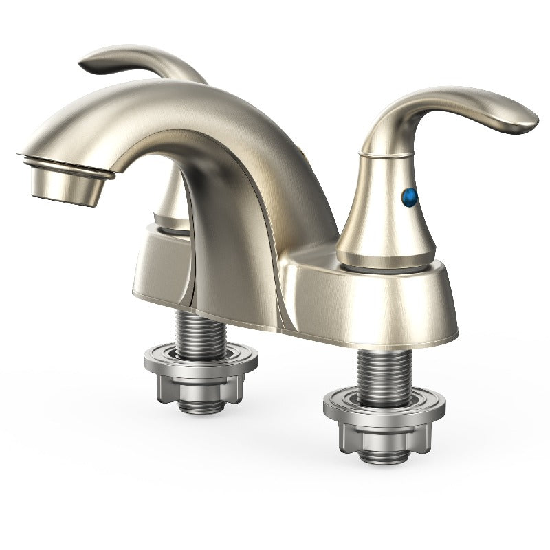 2 Handle Centerset 4-Inch Bathroom Faucet Chrome Polished without Pop-up Drain