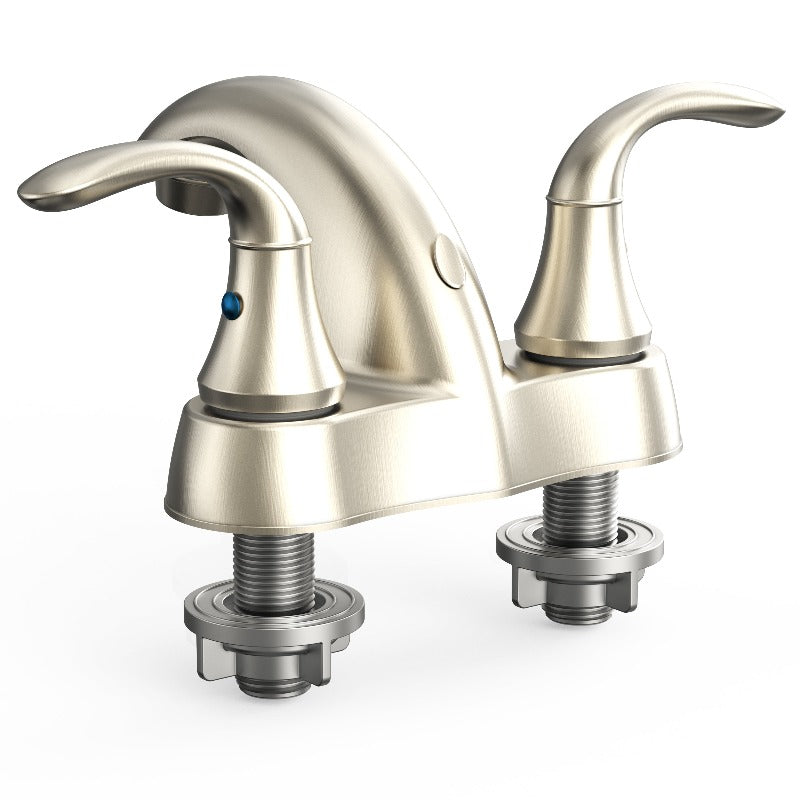 2 Handle Centerset 4-Inch Bathroom Faucet Chrome Polished without Pop-up Drain