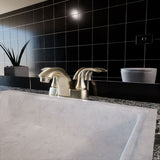2 Handle Centerset 4-Inch Bathroom Faucet Chrome Polished without Pop-up Drain