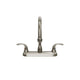 Double Handle Kitchen Faucet With Spray in Bronze