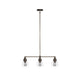 3-Lights Bell Shape Kitchen Island Pendant Lighting, Clear Glass Shade, E26 Base, UL Listed
