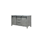 Marsyas 60 In. Ash Grey Freestanding Double Bathroom Vanity Cabinet Without Top