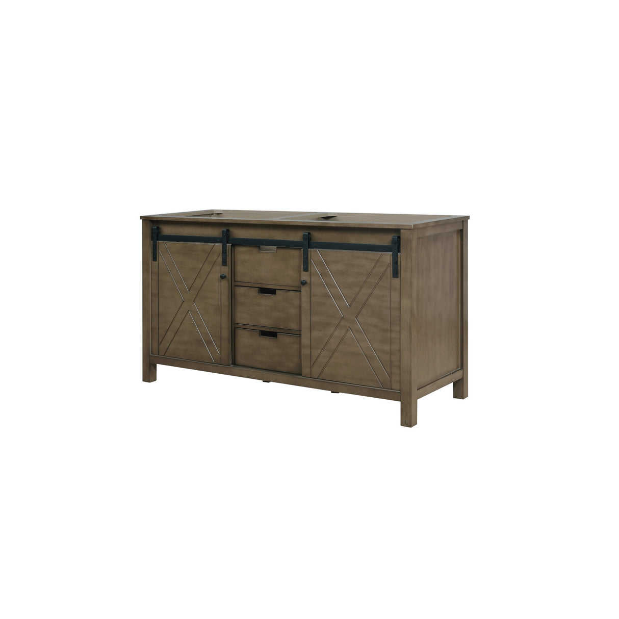 Marsyas 60" Rustic Brown Vanity Cabinet Only