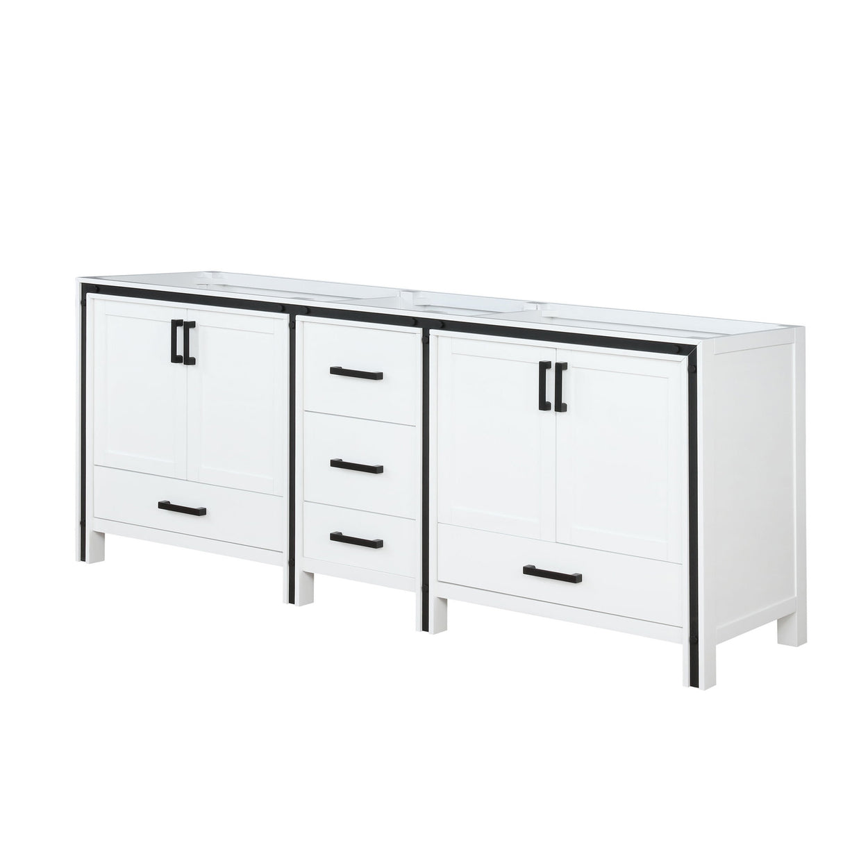 Ziva 84" White Vanity Cabinet Only