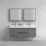 Fusion Floating / Wall Mounted Bathroom Vanity with Acrylic Sink