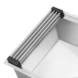 Steel and Silicone Foldable Drying Rack for Workstation Sinks Dish Mat Trivet