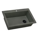 33 x 22 inch Drop-in Topmount Granite Composite Single Bowl Kitchen Sink