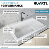 33 x 22 inch Drop-in Topmount Granite Composite Single Bowl Kitchen Sink