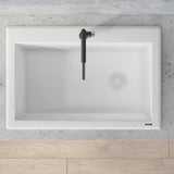 33 x 22 inch Drop-in Topmount Granite Composite Single Bowl Kitchen Sink