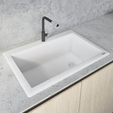33 x 22 inch Drop-in Topmount Granite Composite Single Bowl Kitchen Sink