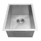 Undermount 16 Gauge Zero Radius Bar Prep Kitchen Sink Stainless Steel Single Bowl