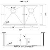 Low-Divide Undermount Tight Radius 60/40 Double Bowl 16 Gauge Stainless Steel Kitchen Sink