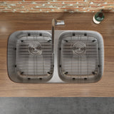 Undermount 50/50 Double Bowl 16 Gauge Stainless Steel Kitchen Sink