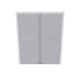 Ivanees 60 In. W X 76 In. H Framed dual Sliding glass Shower Door with Double Handles & (8 mm) Clear Tempered Glass