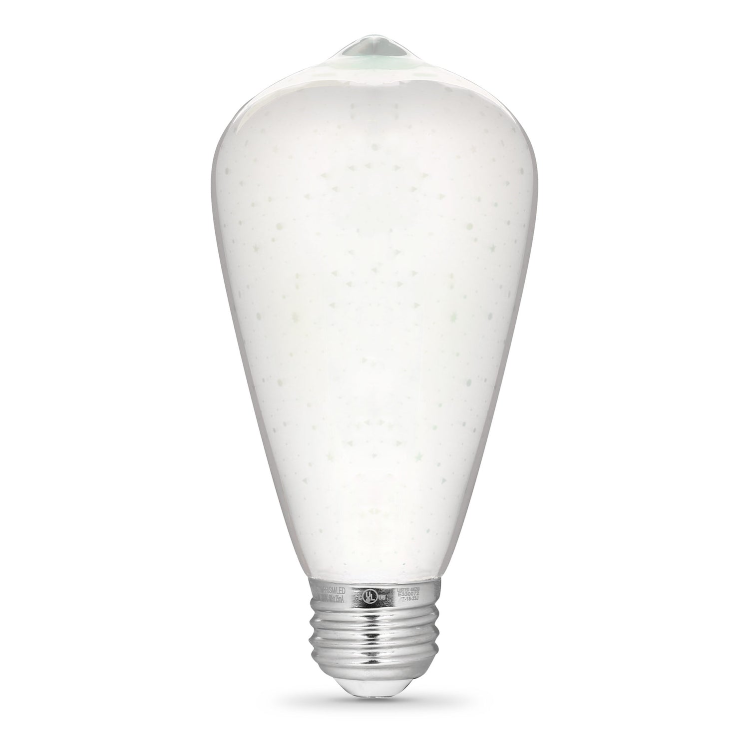 ST19 Infinity 3D Fireworks Effect LED Bulb, 2 Watts, E26, Prismatic White, Non-dimmable