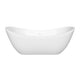 Sky 67 in. Classic Series Acrylic Freestanding Soaking Bathtub in Glossy White with Chrome-Plated Drain Cover & Pop Up-Overflow Hole
