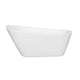 Allure 67 in. Acrylic Freestanding Soaking Bathtub in Glossy White with Chrome-Plated Drain Cover & Pop Up-Overflow Hole