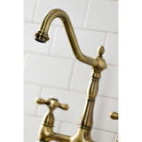 Heritage 8" Center Kitchen Bridge Faucet, 8.9" In Spout Reach