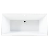 Acrylic Freestanding Tub with Drain, White - BUILDMYPLACE