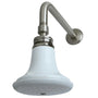 Victorian Ceramic Showerhead with 12" Shower Arm Combo
