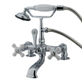 Vintage 7 Inch Deck Mount Clawfoot Tub Faucet With Hand Shower