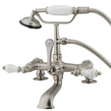 Vintage 7" Deck Mount Tub Faucet In 6.75" Spout Reach