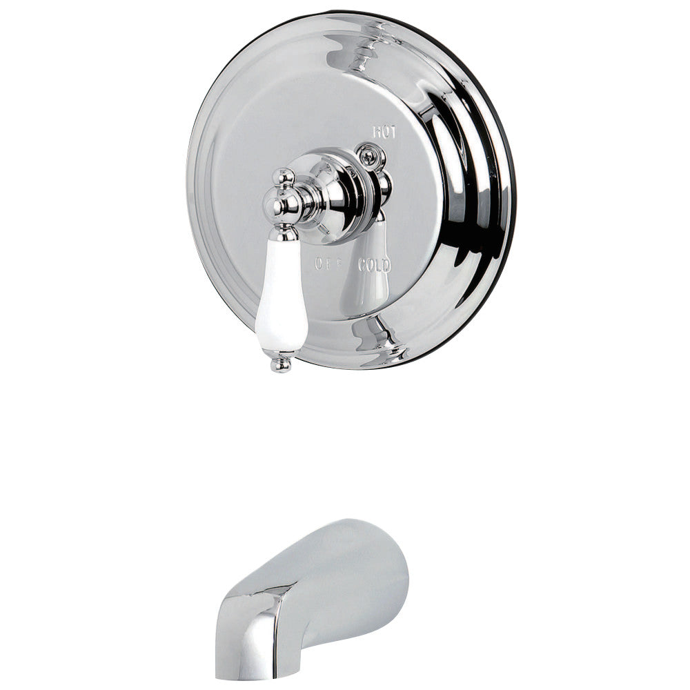 Vintage Wall Mounted Bathtub Faucet W/ Porcelain Lever Handle
