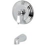 Vintage Wall Mounted Bathtub Faucet W/ Porcelain Lever Handle
