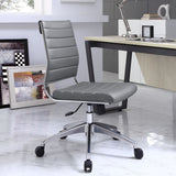 Jive Ribbed Armless Mid Back Swivel Conference Computer Chair In Mulitcolor - BUILDMYPLACE