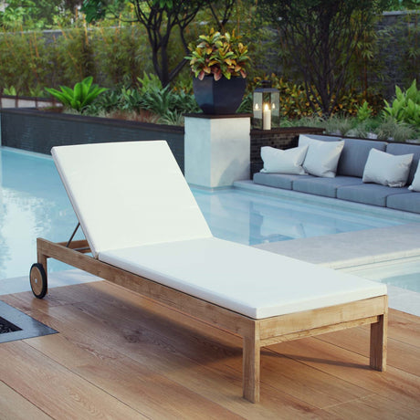 Upland Outdoor Patio Teak Chaise - BUILDMYPLACE