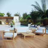 Upland 6 Piece Outdoor Patio Teak Set - BUILDMYPLACE