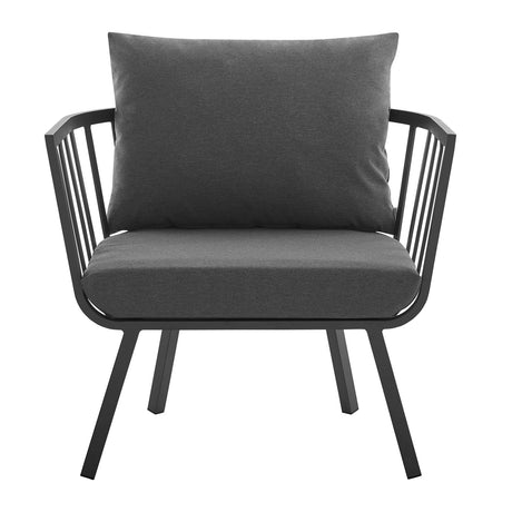 Riverside Outdoor Patio Aluminum Armchair - BUILDMYPLACE