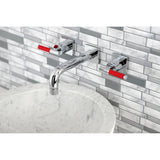 Kaiser Easy Clean Two Handle Two-handle 3-Hole Wall Mount Bathroom Sink Faucet