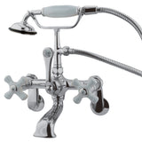 Vintage Adjustable Center Wall Mount Tub Faucet & Hand Shower Included