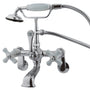 Vintage Adjustable Center Wall Mount Tub Faucet & Hand Shower Included