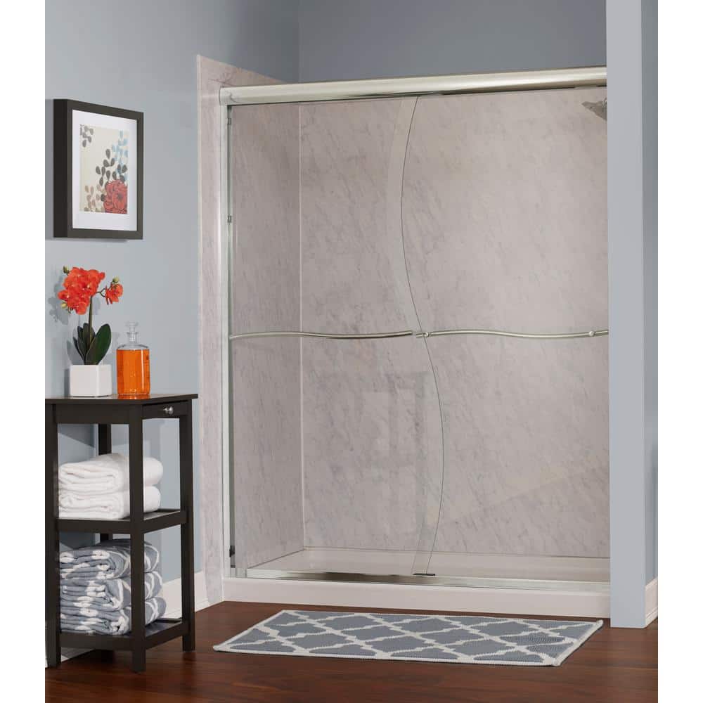 Semi-Framed Sliding Bypass Glass Shower Door - Cove