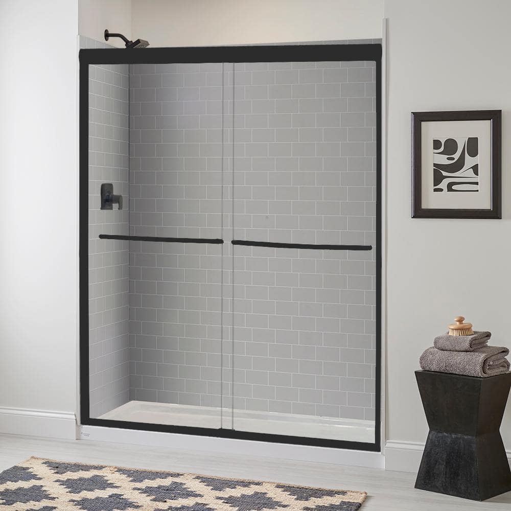 Semi-Framed Sliding Bypass Glass Shower Door - Cove